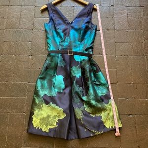 Teri Jon 6 cocktail dress navy brocade